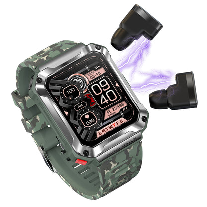 T93 Military Grade 1.96 HD Screen Sports Watch Local Music 4G Recording Bluetooth Call Smart Bracelet with Headset