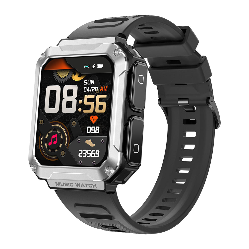 T93 Military Grade 1.96 HD Screen Sports Watch Local Music 4G Recording Bluetooth Call Smart Bracelet with Headset