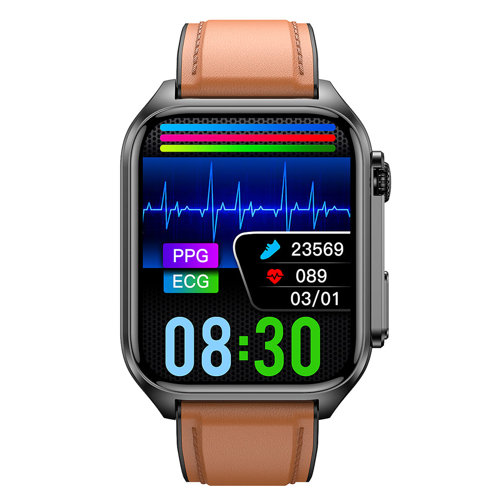 TK12 1.96 ECG + PPG Smart Watch Bluetooth Call Fitness Bracelet Support Multi-Exercise Mode