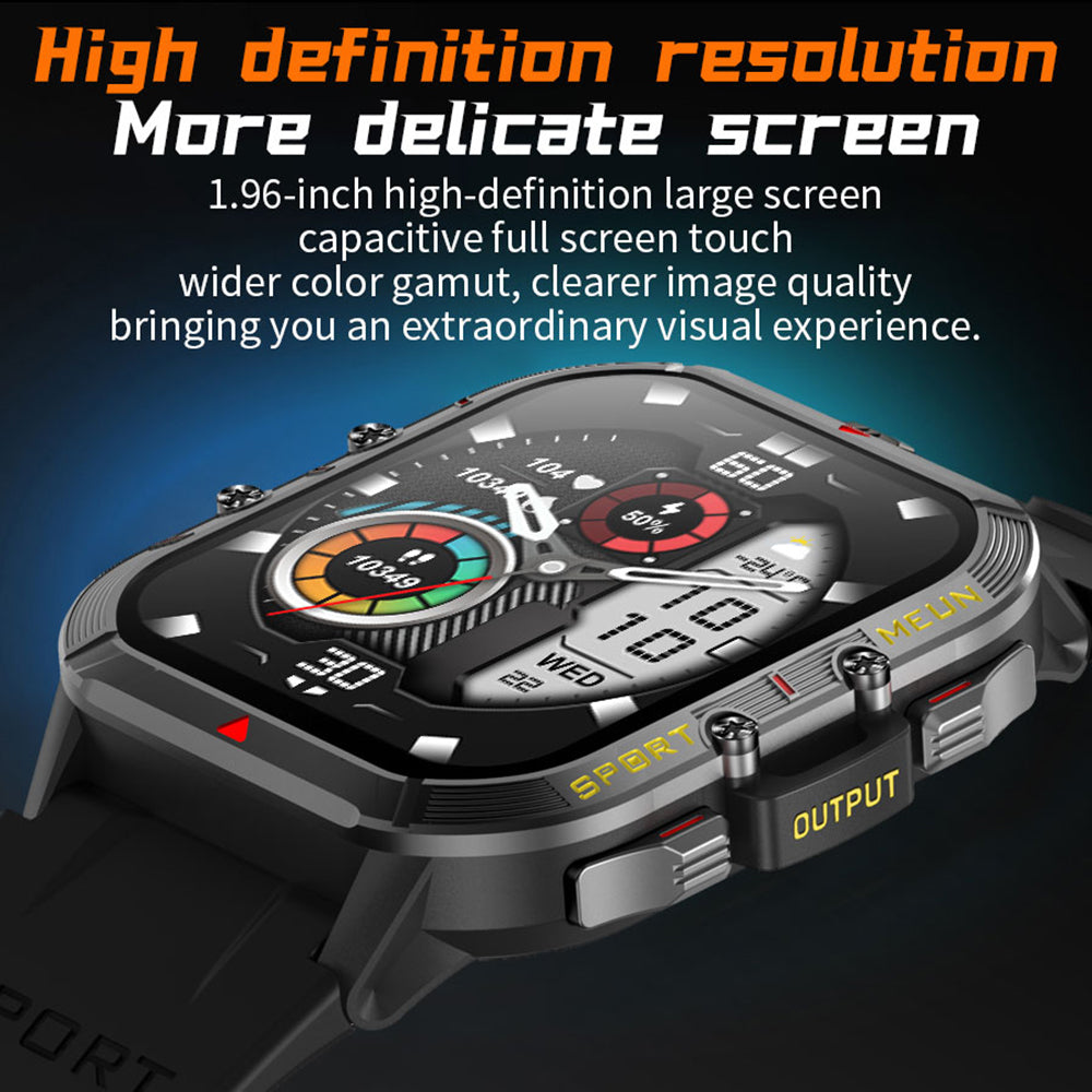 T21 1.96 inch Large Screen Smart Band Outdoor Bluetooth Call Sports Watch with Heart Rate, Blood Pressure, Blood Oxygen Monitoring