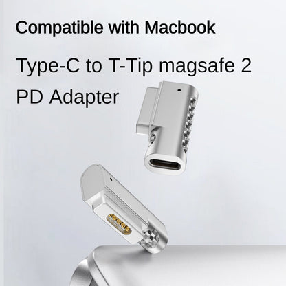 Type-C To Magnetic 2 Charging Adapter Charging Magnet Plug Converter 18.5V-20V for MacBook Air / Pro