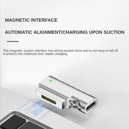 Type-C To Magnetic 2 Charging Adapter Charging Magnet Plug Converter 18.5V-20V for MacBook Air / Pro