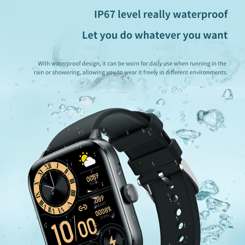 QS11 1.91-inch HD Smart Watch Bluetooth Calling Music IP67 Waterproof Sports Bracelet with Heart Rate Monitoring