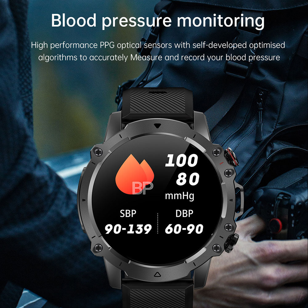 AK56 1.43-inch Smart Watch Heart Rate Blood Pressure Monitoring Bluetooth Calling Sports Smart Bracelet