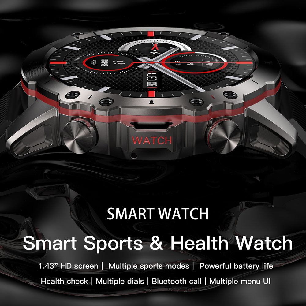 AK56 1.43-inch Smart Watch Heart Rate Blood Pressure Monitoring Bluetooth Calling Sports Smart Bracelet