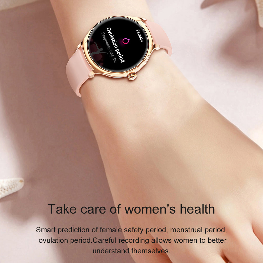 KT67 Smart Watch Blood Pressure Fitness Tracker Wristwatch 1.39-inch Female Sports Bracelet, Silicone Strap