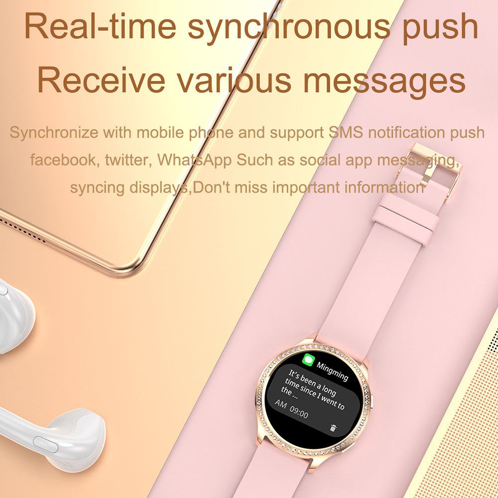 AK53 Silicone Strap Women Smart Watch Menstrual Period Record Heart Rate Sleep Monitoring Sports Smart Bracelet