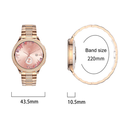 AK53 Steel Strap Women Menstrual Period Record Smart Watch Bluetooth Health Monitoring Sports Smart Bracelet