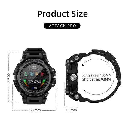 LOKMAT ATTACK PRO 1.32 inch Bluetooth Call Smart Watch Outdoor Sports IP68 Waterproof Sports Electronic Bracelet