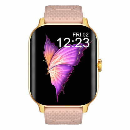 F12 2.02-inch Curved Screen Smart Watch with Encoder Bluetooth Calling Smart Bracelet with Health Monitoring