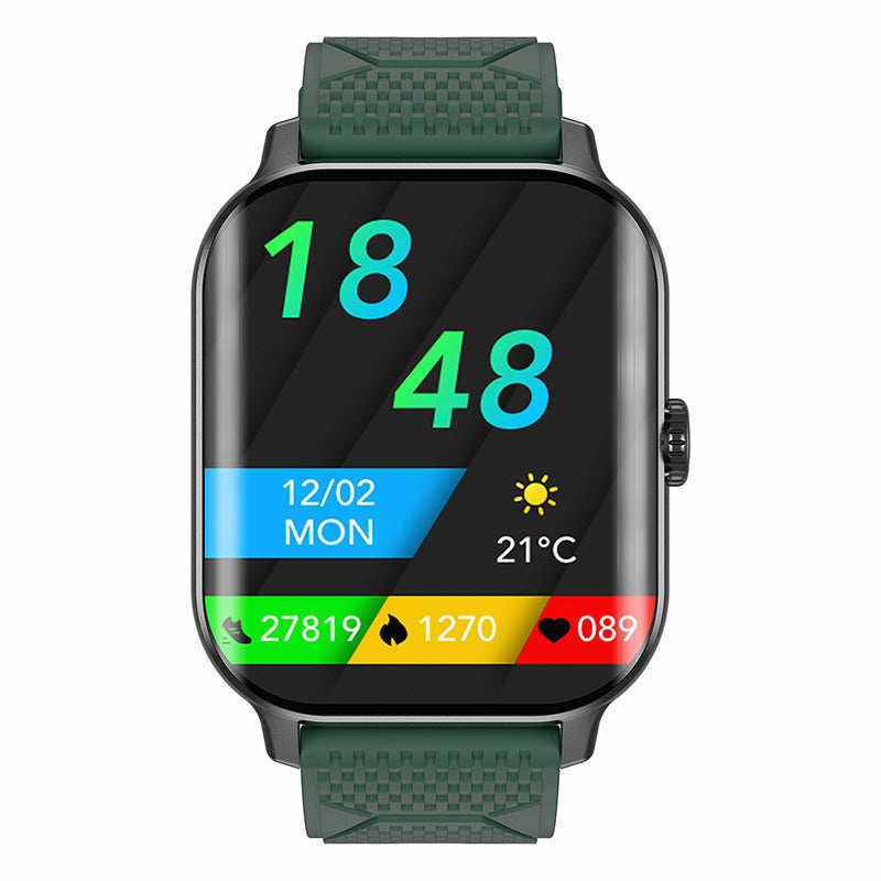 F12 2.02-inch Curved Screen Smart Watch with Encoder Bluetooth Calling Smart Bracelet with Health Monitoring