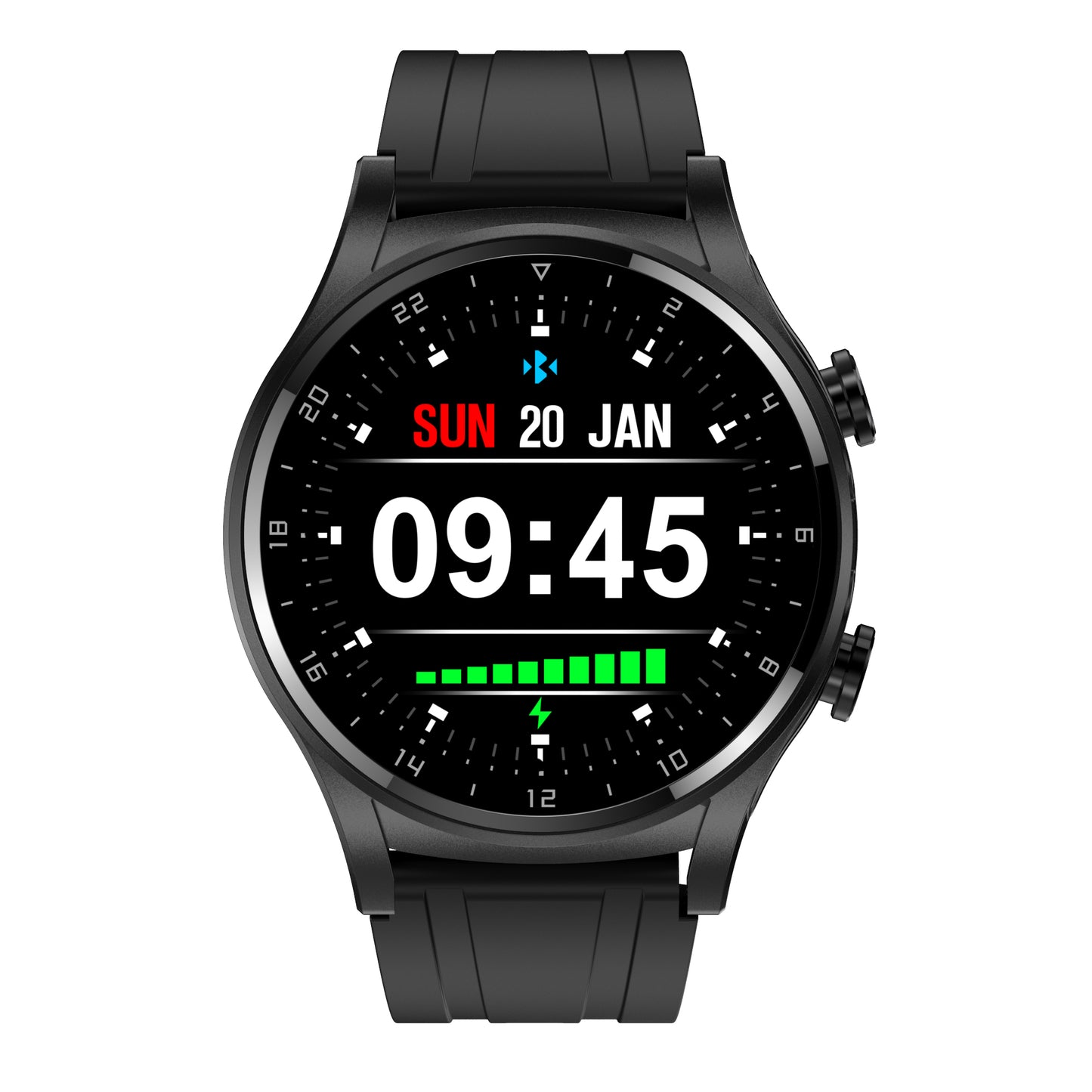 GT66 2-in-1 Silicone Strap Smart Watch with Earbuds, TWS Headset Combo 1.39 Bluetooth Phone Call Fitness Tracker