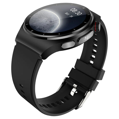 ET340 Bluetooth Call Watch ECG+PPG+SOS Function Health Status Sports Tracker Monitor Smartwatch with Silicone Strap