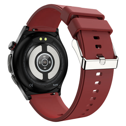 ET340 Bluetooth Call Watch ECG+PPG+SOS Function Health Status Sports Tracker Monitor Smartwatch with Silicone Strap