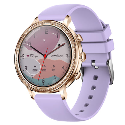 V60 1.39 Full Touch Screen Fossil Smart Watch Waterproof Silicone Strap Women Bluetooth Call Bracelet with Heart Rate Sleep Monitor