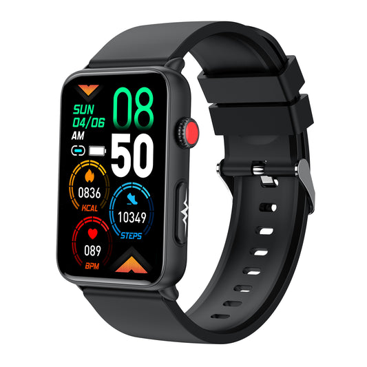 ET620 1.57 inch Electric Watch with ECG Temperature Heart Rate Monitoring Bluetooth Talk IP67 Waterproof Smart Bracelet, TPU Strap