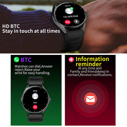 L61D 1.43 inch AMOLED Multi-Sport Mode Smart Watch Support Heart Rate / Blood Pressure / Blood Oxygen Monitor