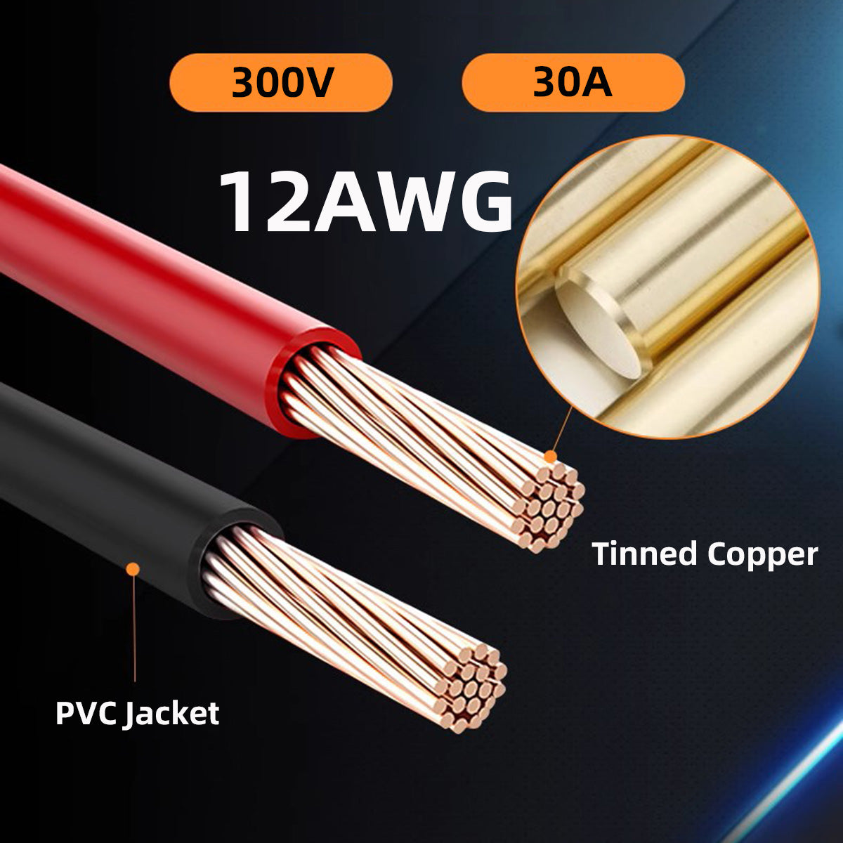 PW-052-FF XT60 0.5m Power Cable Female to Female 12AWG Extension Cord Connector for RC Battery Power Station