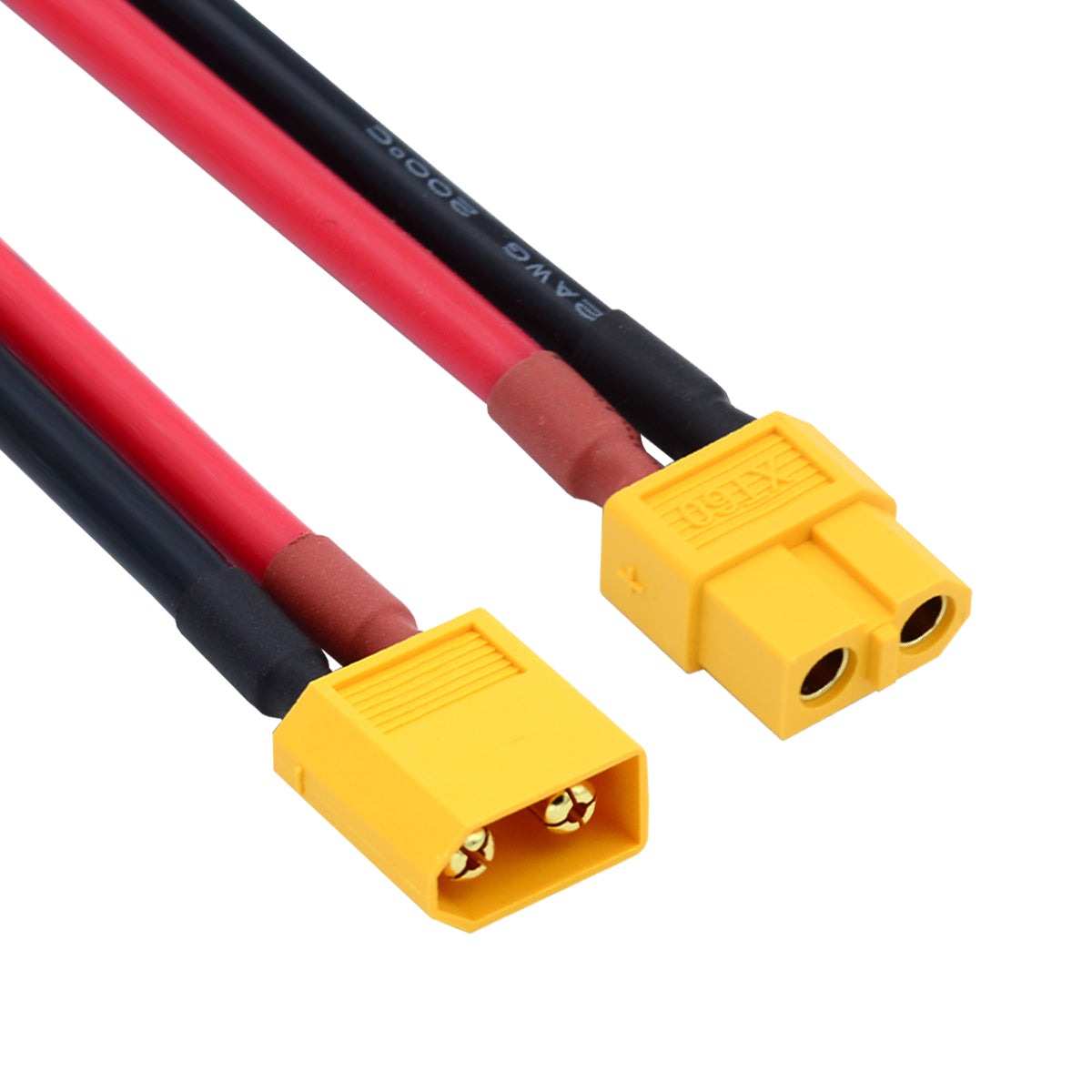 PW-052-MF XT60 0.5m 12AWG Male to Female Extension Cable Connector for RC Battery Portable Power Station