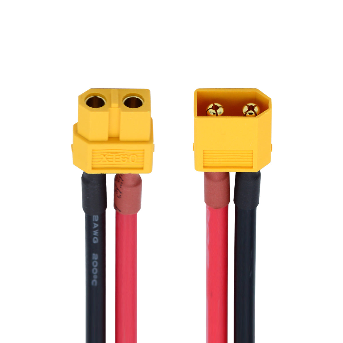 PW-052-MF XT60 0.5m 12AWG Male to Female Extension Cable Connector for RC Battery Portable Power Station