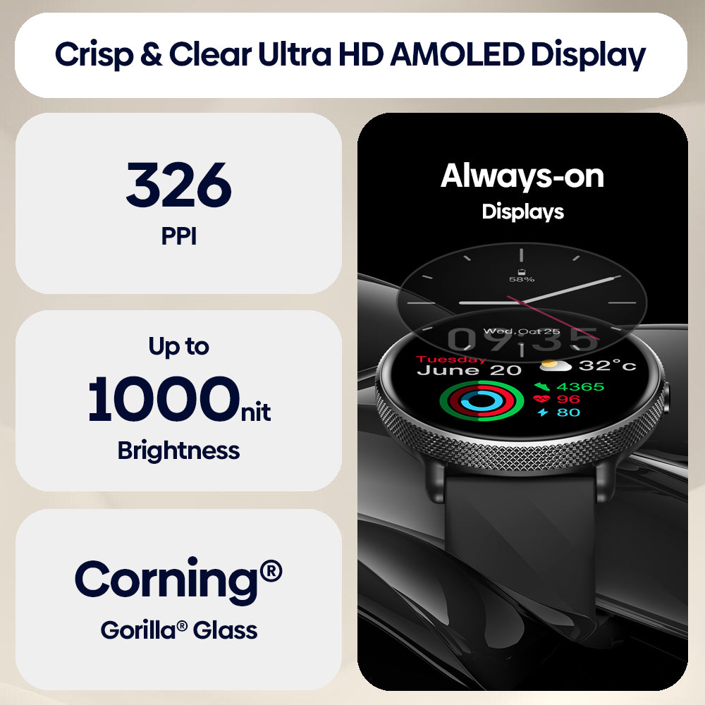 ZEBLAZE GTR 3 Pro 1.43 AMOLED Display Bluetooth Talk Smart Watch Multi Sports Mode Fitness Watch