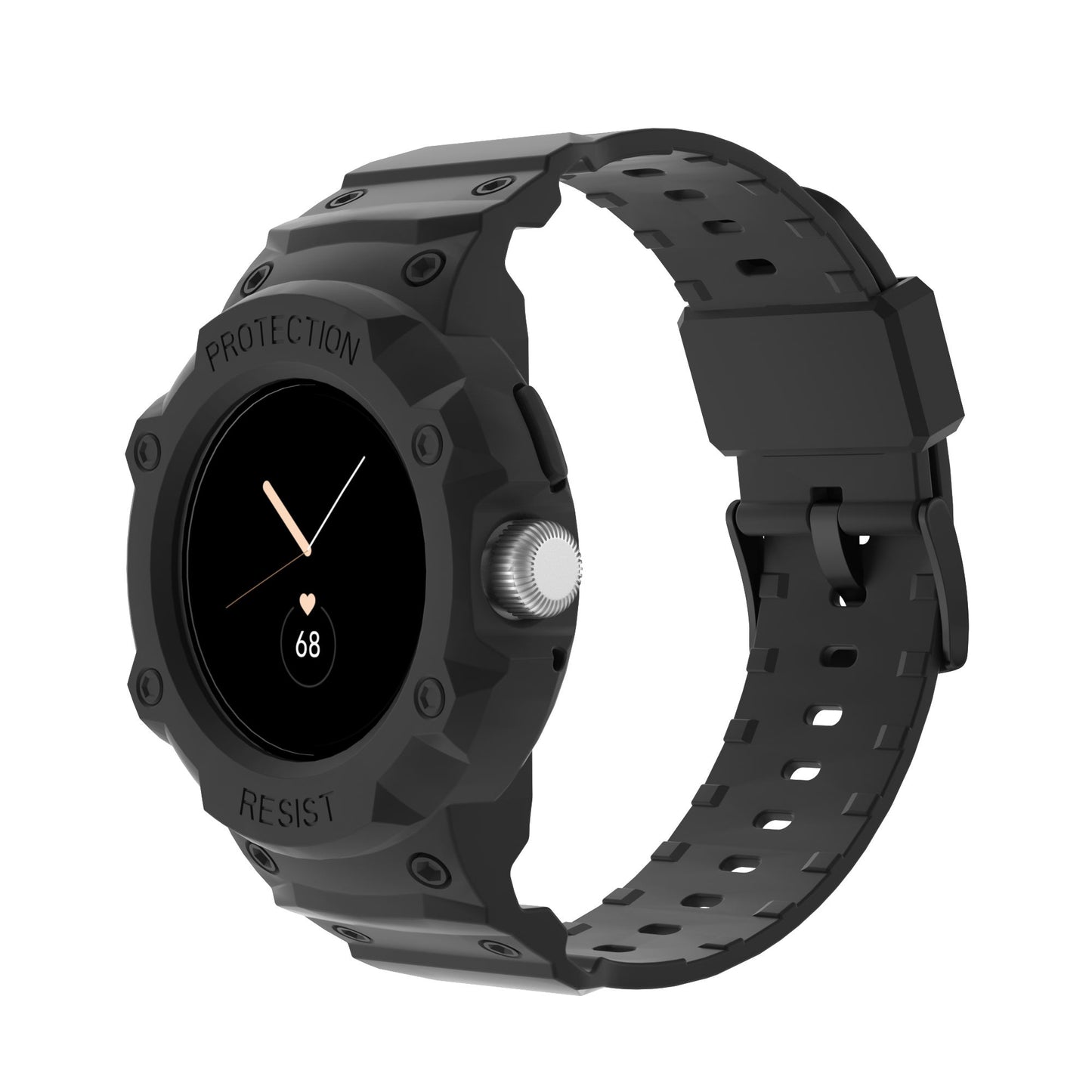 For Google Pixel Watch Integrated Design Soft TPU Replacement Watch Strap with Watch Case