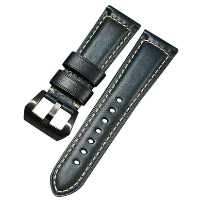 Retro Watch Band 22mm Genuine Cow Leather Wristwatch Strap