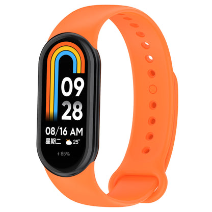 For Xiaomi Smart Band 8 Solid Color Silicone Watch Strap Replacement Wrist Band