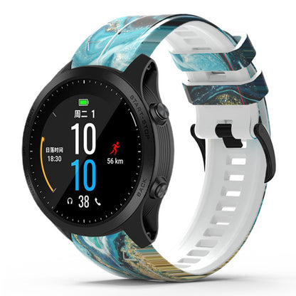 For Garmin Forerunner 965 / 955 / 945 / 935 Quick Release Watch Band Silicone Printed Pattern Replacement Strap