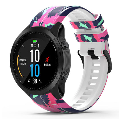 For Garmin Forerunner 965 / 955 / 945 / 935 Quick Release Watch Band Silicone Printed Pattern Replacement Strap