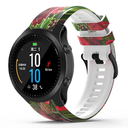 For Garmin Forerunner 965 / 955 / 945 / 935 Quick Release Watch Band Silicone Printed Pattern Replacement Strap