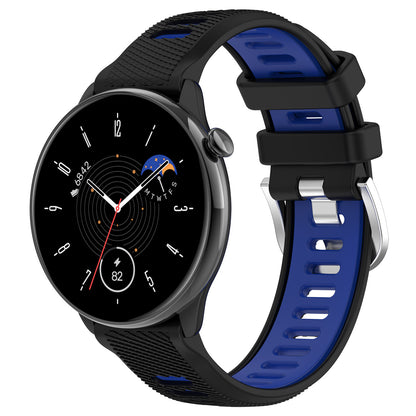 For Huami Amazfit GTR Mini / Bip 3 / Bip 3 Pro Silicone Watch Band 20mm Cross Stripe Dual-color Strap