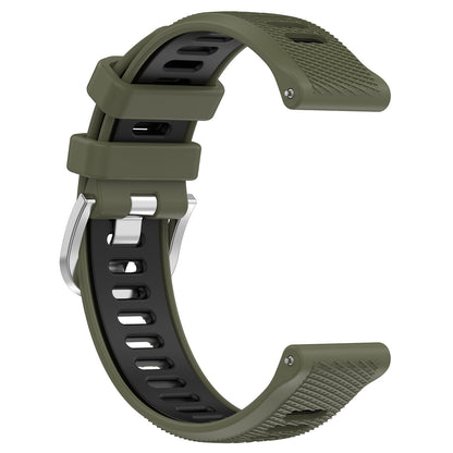 For Huami Amazfit GTR Mini / Bip 3 / Bip 3 Pro Silicone Watch Band 20mm Cross Stripe Dual-color Strap