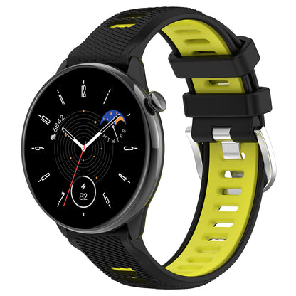 For Huami Amazfit GTR Mini / Bip 3 / Bip 3 Pro Silicone Watch Band 20mm Cross Stripe Dual-color Strap