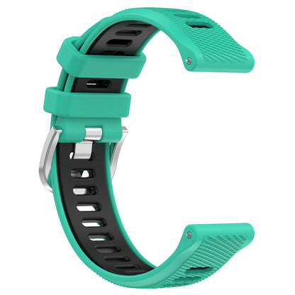 For Huami Amazfit GTR Mini / Bip 3 / Bip 3 Pro Silicone Watch Band 20mm Cross Stripe Dual-color Strap