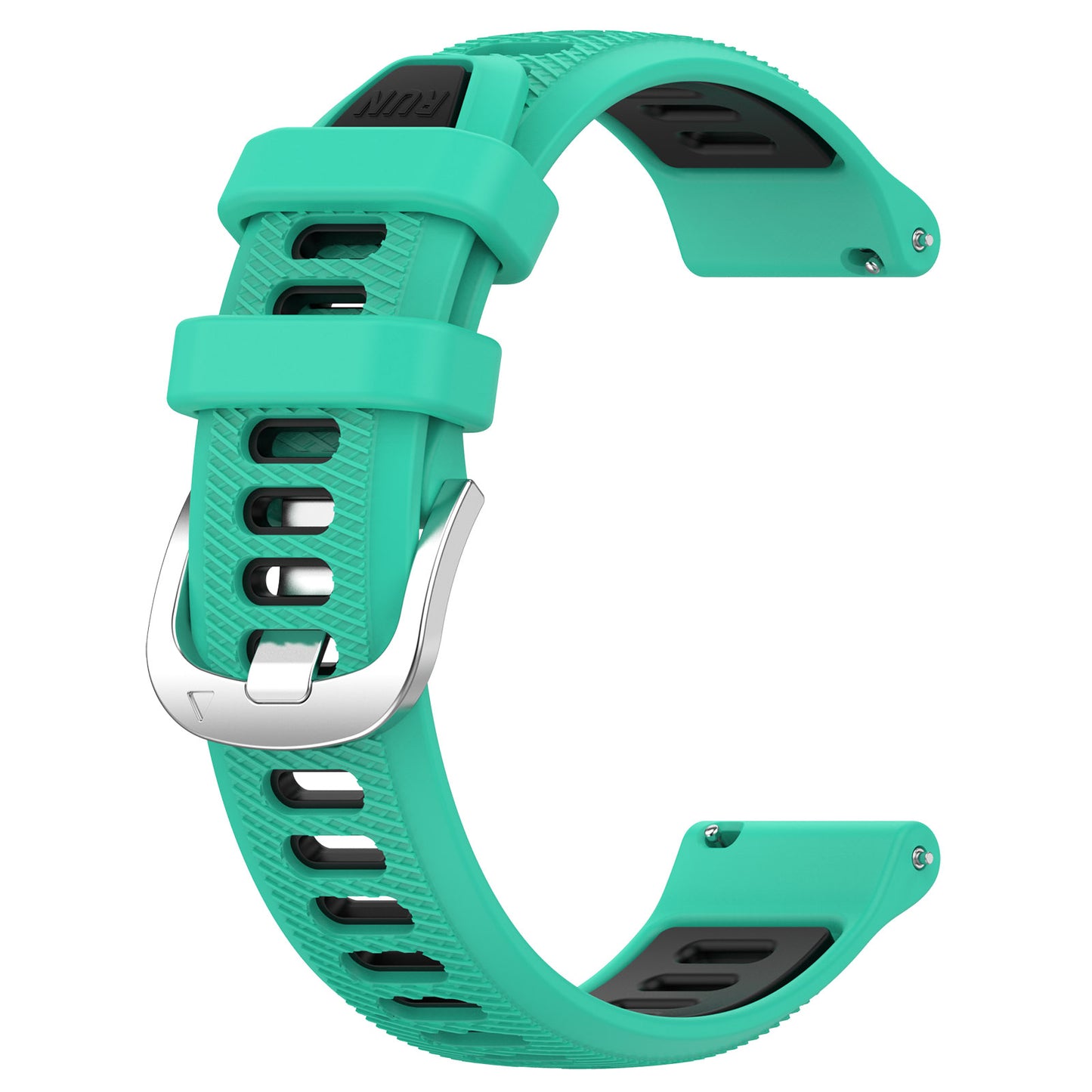 22mm Watch Band for Garmin Forerunner 265 / Honor Watch GS 3i , Silicone Cross Stripe Dual-color Strap Replacement