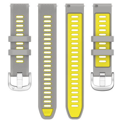 22mm Watch Band for Garmin Forerunner 265 / Honor Watch GS 3i , Silicone Cross Stripe Dual-color Strap Replacement