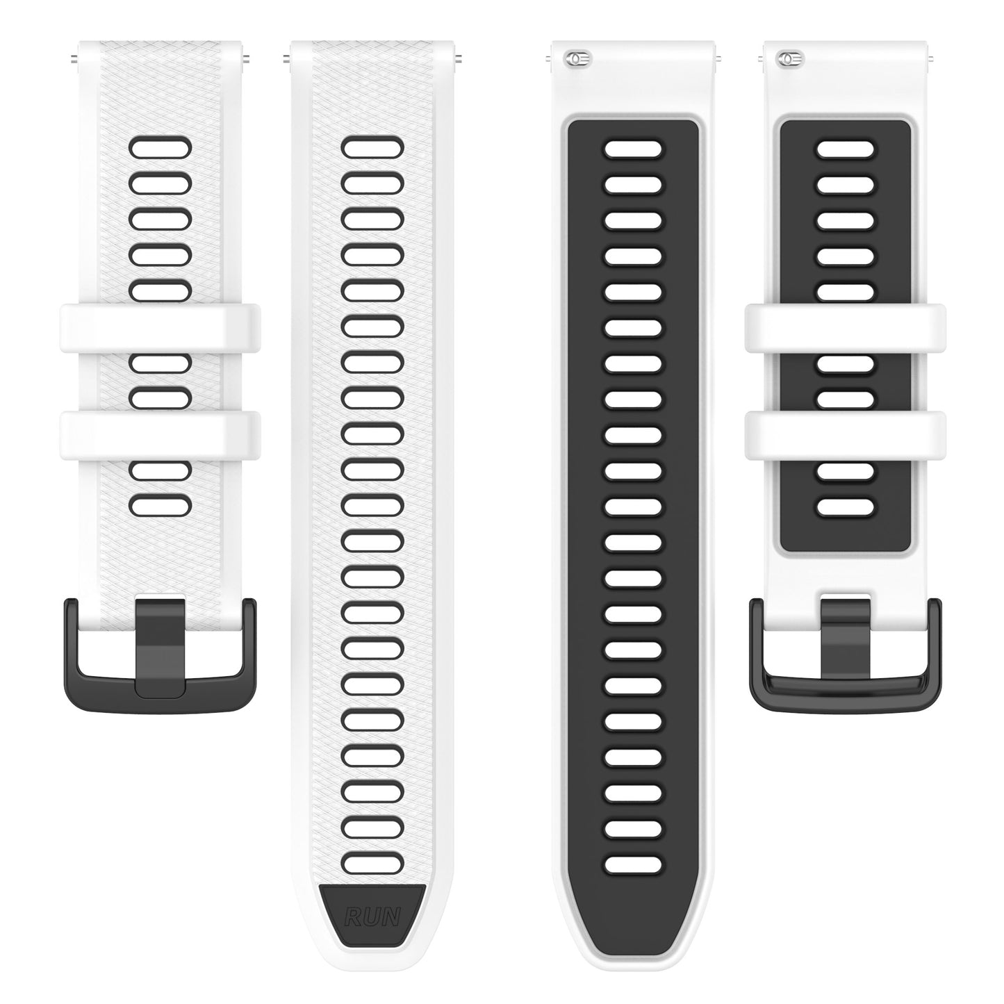 For Garmin Forerunner 265S Silicone Watch Bands 18mm Dual Color Replacement Strap