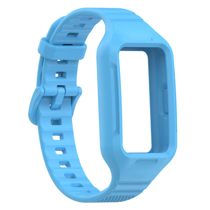 For Huawei Band 6 / 7 / 8 Sports Silicone Watch Band with Case Cover