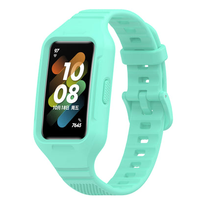 For Huawei Band 6 / 7 / 8 Sports Silicone Watch Band with Case Cover