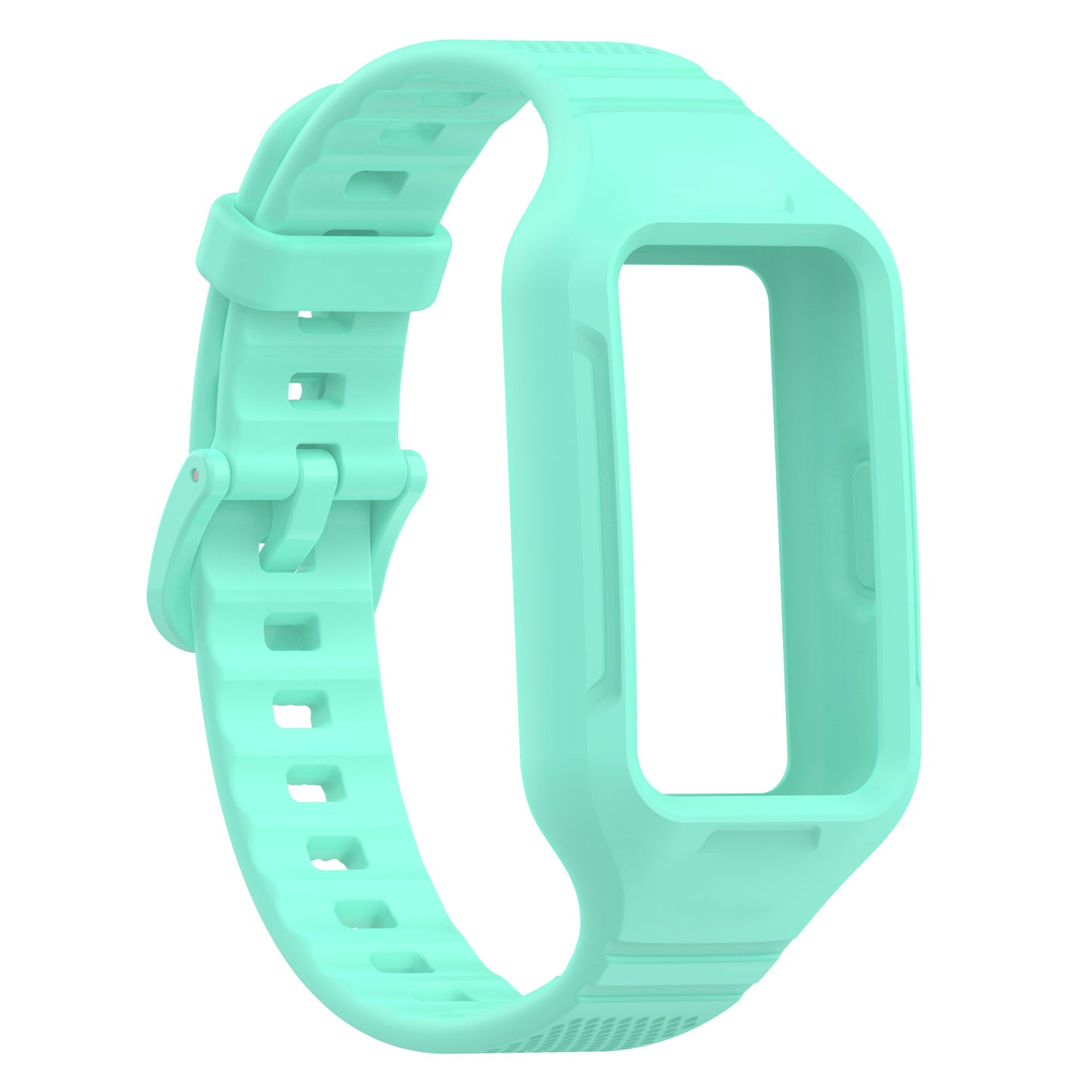 For Huawei Band 6 / 7 / 8 Sports Silicone Watch Band with Case Cover