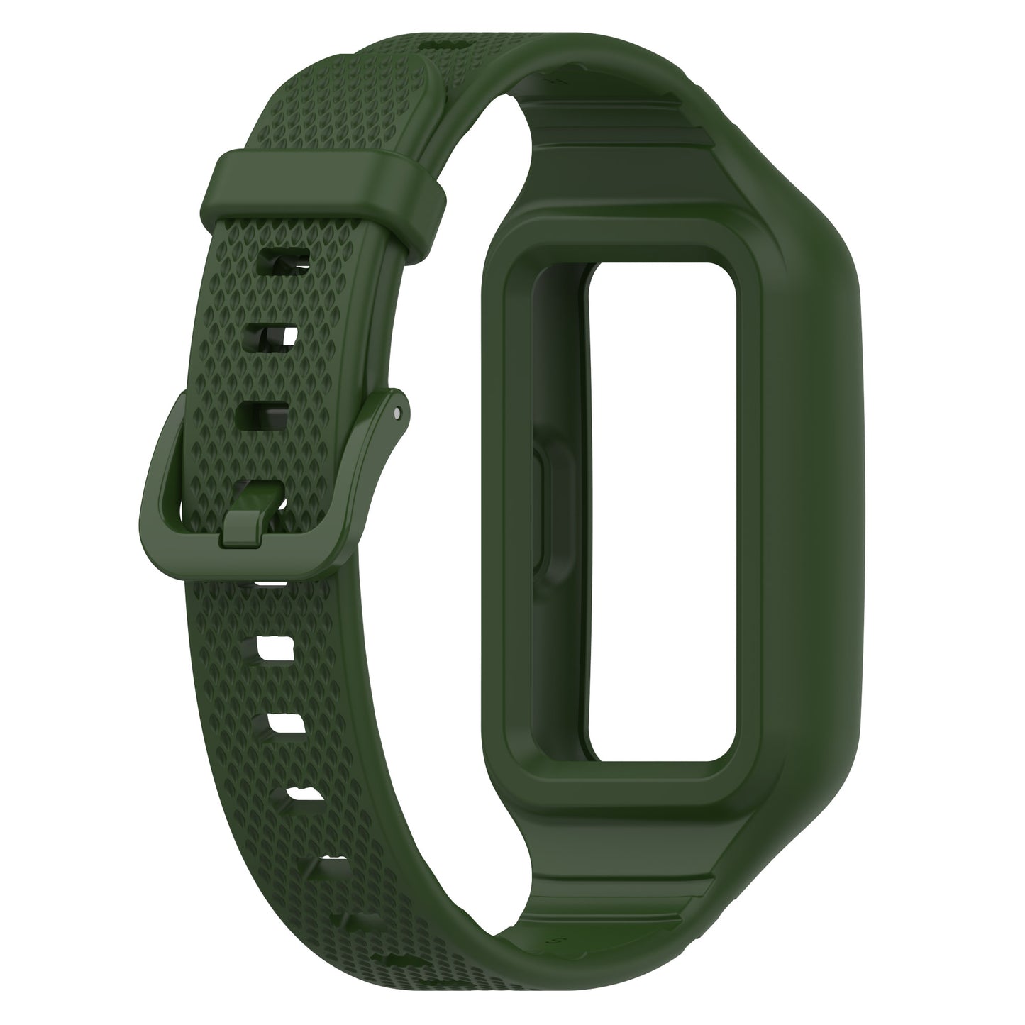 For Huawei Band 6 / 7 / 8 Sports Silicone Watch Band with Case Cover