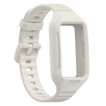 For Huawei Band 6 / 7 / 8 Sports Silicone Watch Band with Case Cover