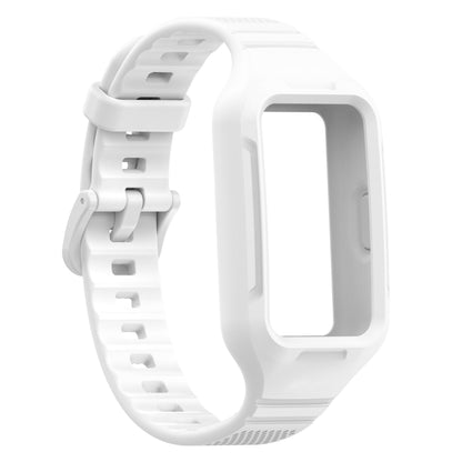 For Huawei Band 6 / 7 / 8 Sports Silicone Watch Band with Case Cover