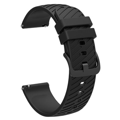 For Samsung Galaxy Watch3 45mm / Gear S3 Classic / S3 Frontier Silicone Strap Textured 22mm Watch Band