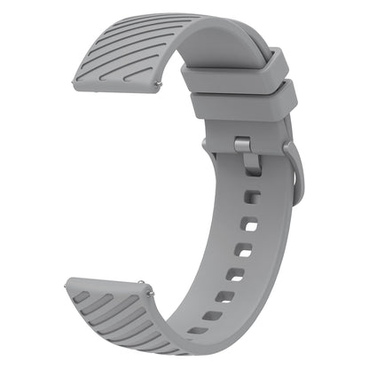 18mm Universal Silicone Watch Strap Tilted Stripe Textured Replacement Watch Band