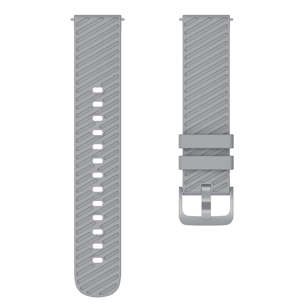 18mm Universal Silicone Watch Strap Tilted Stripe Textured Replacement Watch Band