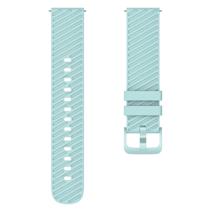 18mm Universal Silicone Watch Strap Tilted Stripe Textured Replacement Watch Band