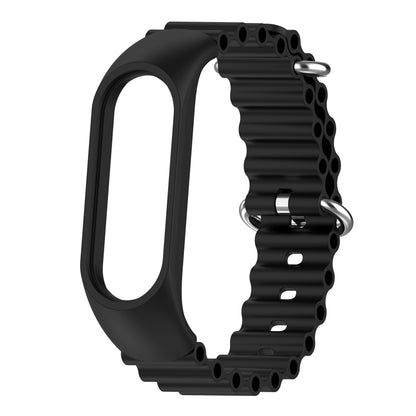 For Xiaomi Mi Band 3 / 4 / 5 / 6 / 7 Watch Band Soft Silicone Strap with Watch Case