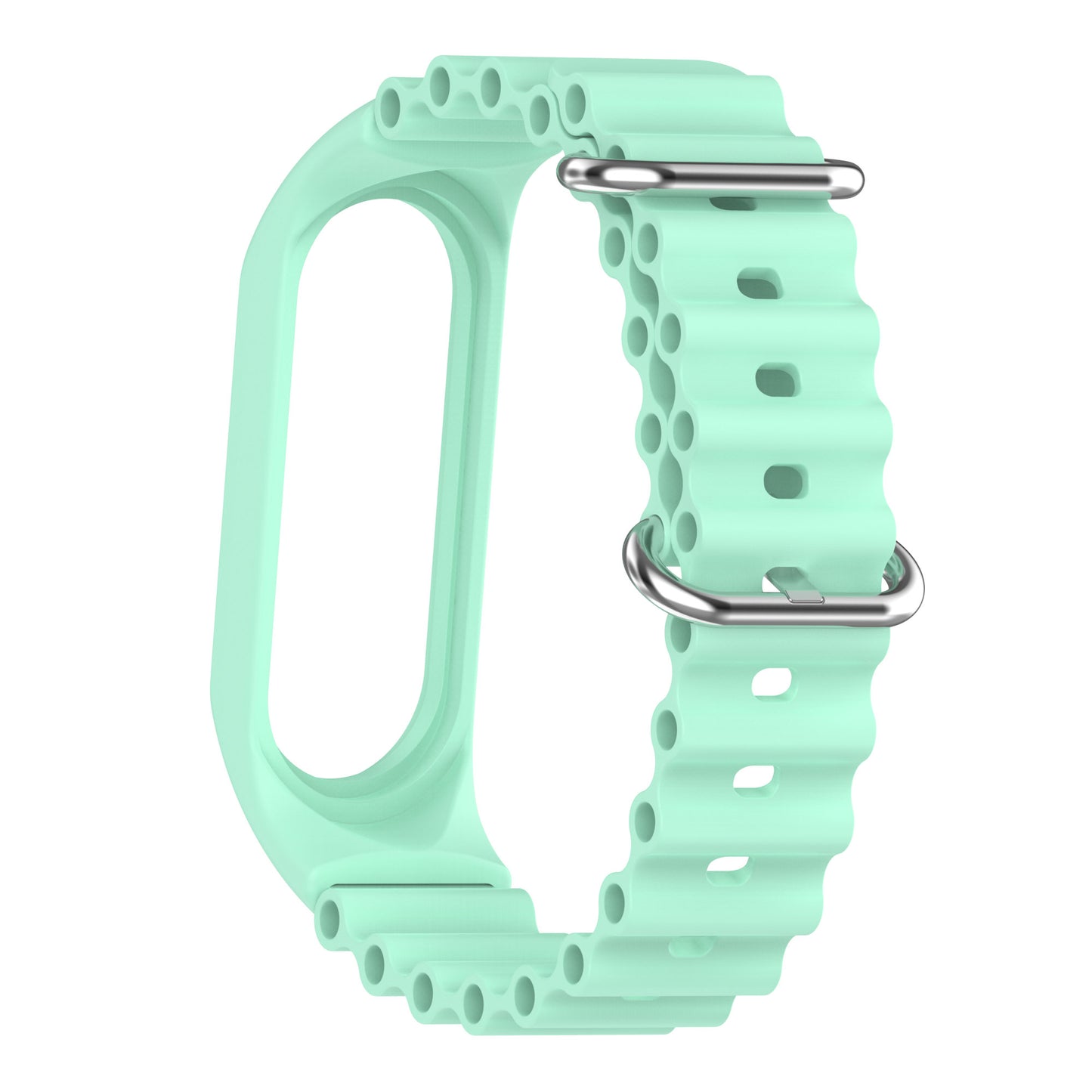 For Xiaomi Mi Band 3 / 4 / 5 / 6 / 7 Watch Band Soft Silicone Strap with Watch Case